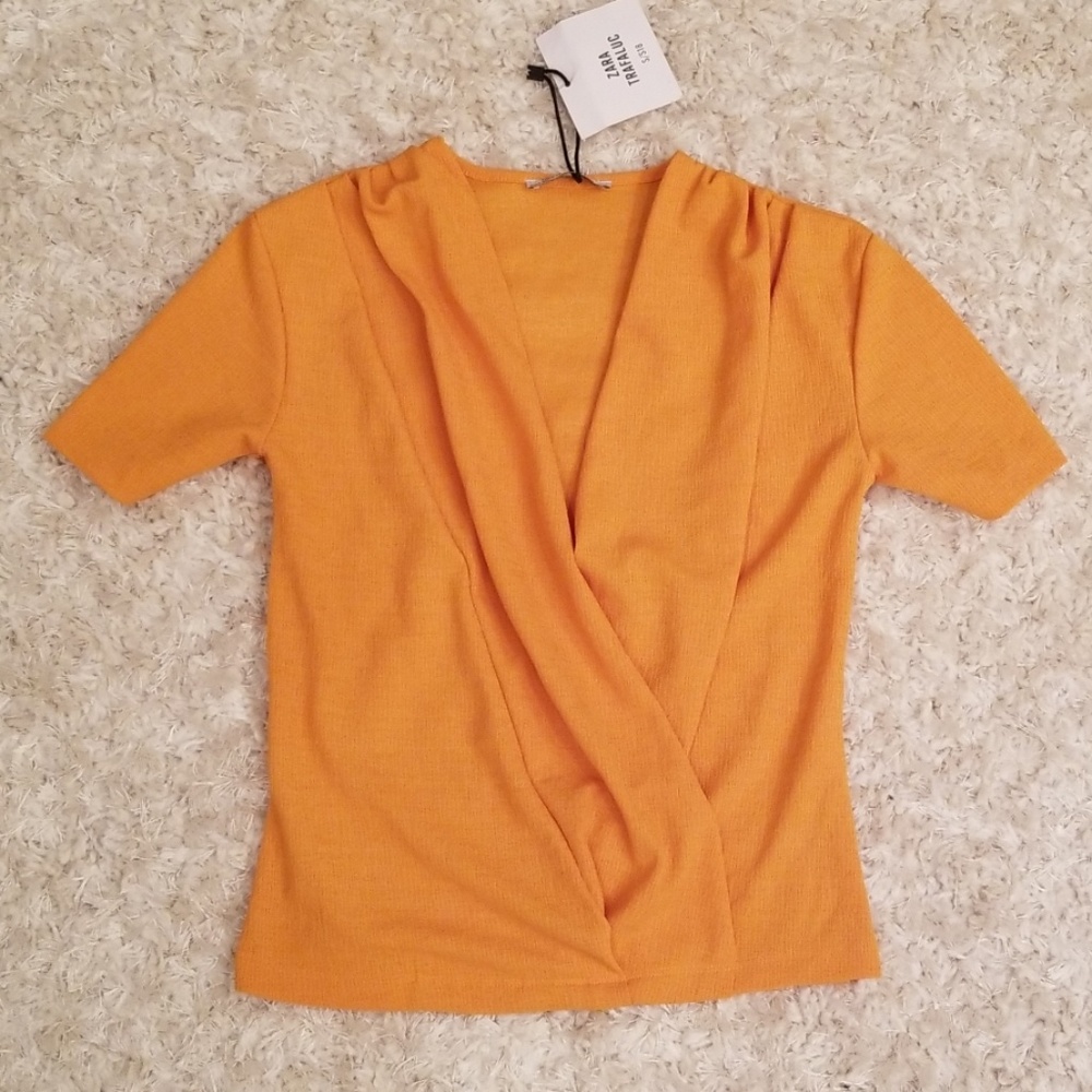 ZARA Trafaluc Golden Yellow Top